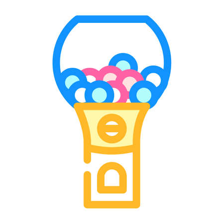 candy vending machine color icon vector. candy vending machine sign. isolated symbol illustrationのイラスト素材