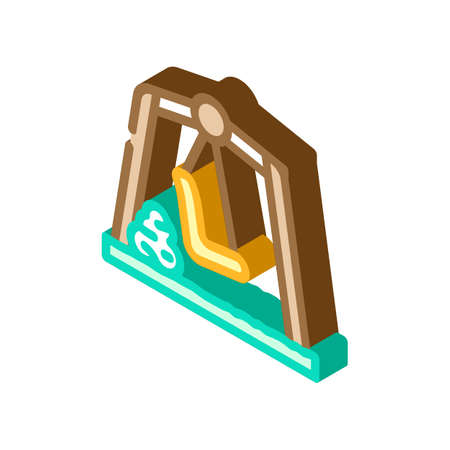 garden backyard furniture isometric icon vector. garden backyard furniture sign. isolated symbol illustrationのイラスト素材