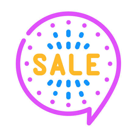 quote sale color icon vector. quote sale sign. isolated symbol illustrationのイラスト素材