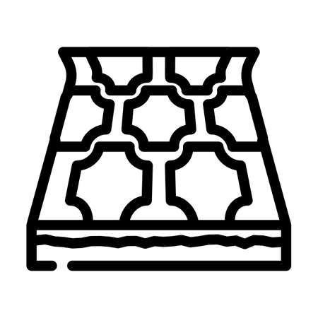 linoleum layer floor line icon vector. linoleum layer floor sign. isolated contour symbol black illustrationのイラスト素材
