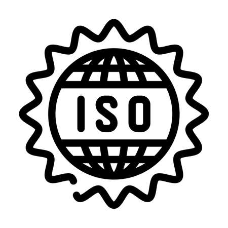 iso standard line icon vector. iso standard sign. isolated contour symbol black illustrationのイラスト素材
