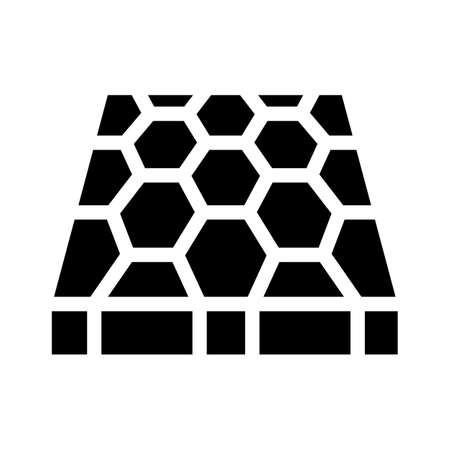 sport ground floor layer glyph icon vector. sport ground floor layer sign. isolated contour symbol black illustrationのイラスト素材
