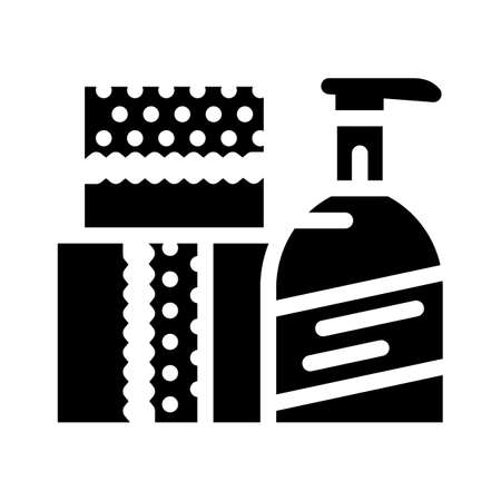sanitary product department glyph icon vector. sanitary product department sign. isolated contour symbol black illustrationのイラスト素材