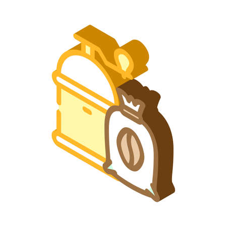 coffee department isometric icon vector. coffee department sign. isolated symbol illustrationのイラスト素材