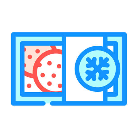 cutlets raw frozen food color icon vector. cutlets raw frozen food sign. isolated symbol illustrationのイラスト素材