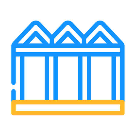 construction metallic material frame color icon vector. construction metallic material frame sign. isolated symbol illustrationのイラスト素材