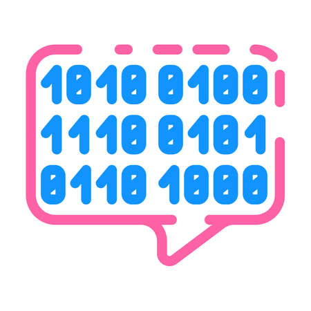 digital conversation color icon vector. digital conversation sign. isolated symbol illustrationのイラスト素材