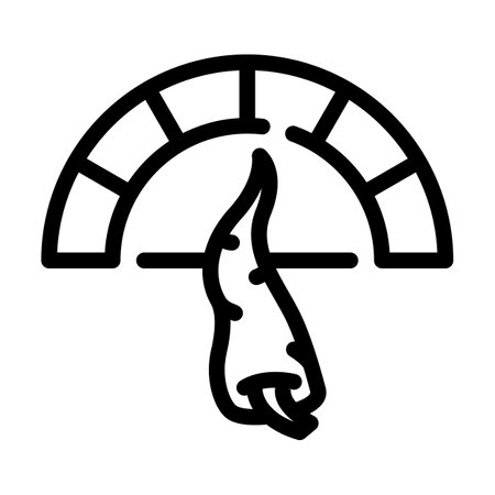 cayenne pepper spicy scale line icon vector. cayenne pepper spicy scale sign. isolated contour symbol black illustrationのイラスト素材