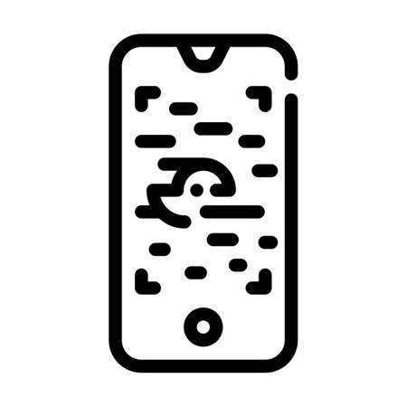 crash viewfinder line icon vector. crash viewfinder sign. isolated contour symbol black illustrationのイラスト素材