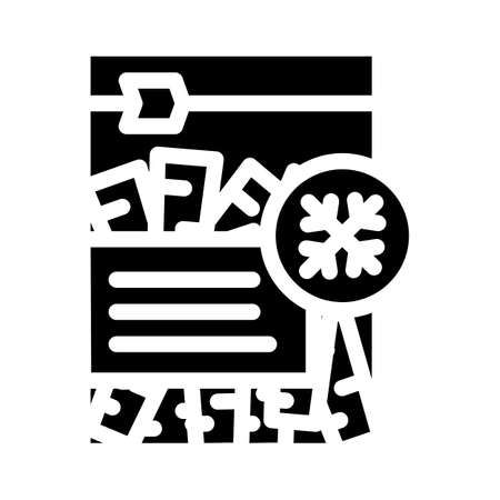 carrots frozen vegetable glyph icon vector. carrots frozen vegetable sign. isolated contour symbol black illustrationのイラスト素材