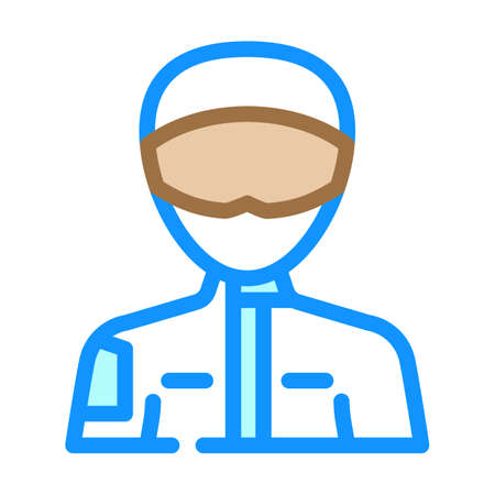 motorsport athlete color icon vector. motorsport athlete sign. isolated symbol illustrationのイラスト素材