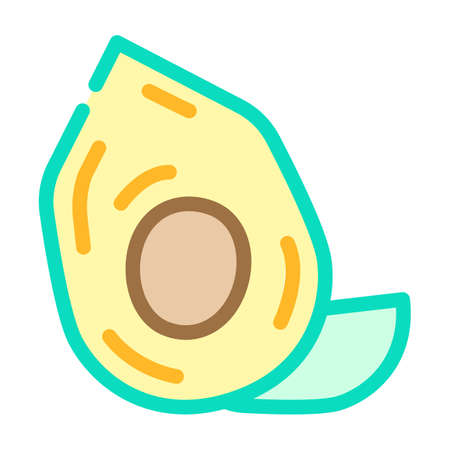 lucuma vitamin food color icon vector. lucuma vitamin food sign. isolated symbol illustrationのイラスト素材