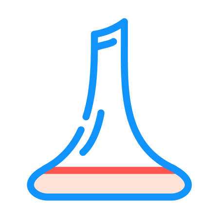 glass decanter for wine color icon vector. glass decanter for wine sign. isolated symbol illustrationのイラスト素材