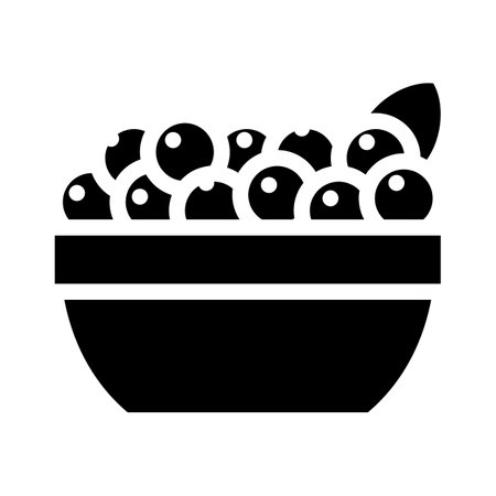 acai berries glyph icon vector. acai berries sign. isolated contour symbol black illustrationのイラスト素材