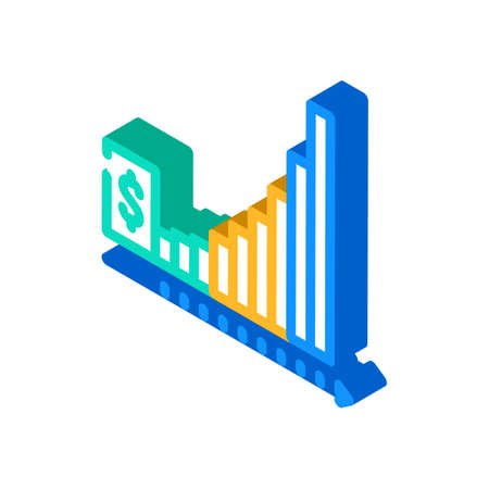 deposit financial planning isometric icon vector. deposit financial planning sign. isolated symbol illustrationのイラスト素材