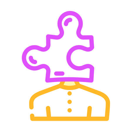 puzzle for resolve business problem color icon vector. puzzle for resolve business problem sign. isolated symbol illustrationのイラスト素材
