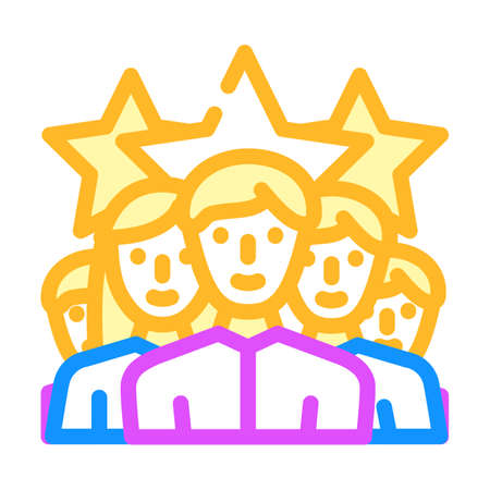 committee business management color icon vector. committee business management sign. isolated symbol illustrationのイラスト素材