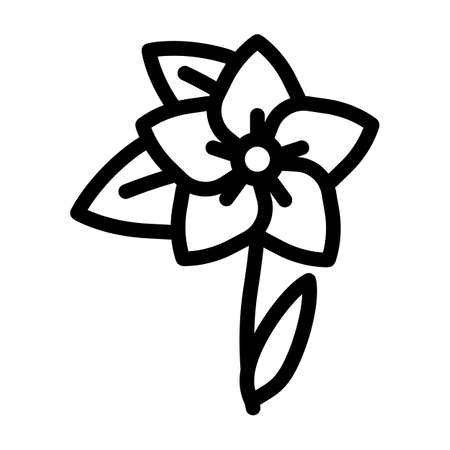 Jasmine Flower Line Icon Vector Jasmine Flower Sign Isolated Contour Symbol Black Illustrationのイラスト素材 イメージマート
