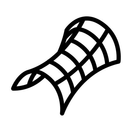 saddle shape of universe line icon vector. saddle shape of universe sign. isolated contour symbol black illustrationのイラスト素材