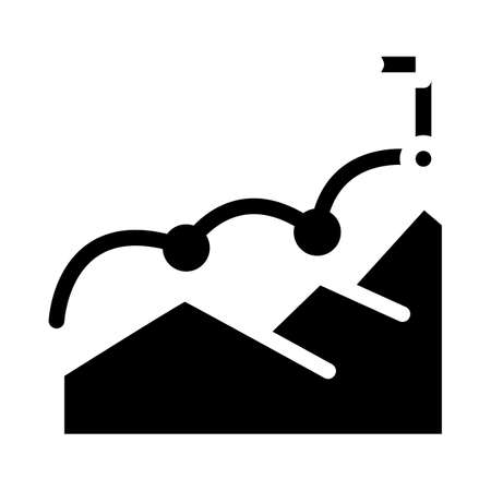 success goal achievement glyph icon vector. success goal achievement sign. isolated contour symbol black illustrationのイラスト素材