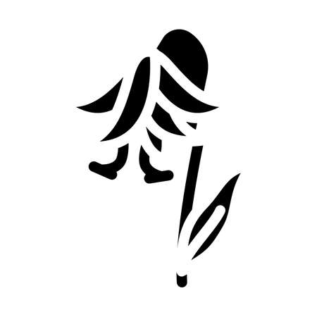 lilium natural flower glyph icon vector. lilium natural flower sign. isolated contour symbol black illustrationのイラスト素材