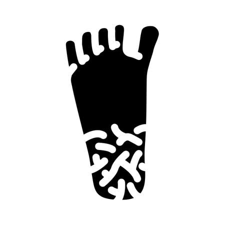 cracked heels glyph icon vector. cracked heels sign. isolated contour symbol black illustrationのイラスト素材