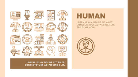 Human Resources Hr Department Landing Web Page Header Banner Template Vector. Candidate Skills And Salary Money Talking, Cv Researching And Interview, Employee Search And Headhunting Illustrationのイラスト素材