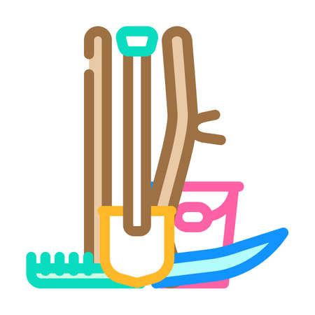 agricultural equipment color icon vector. agricultural equipment sign. isolated symbol illustrationのイラスト素材