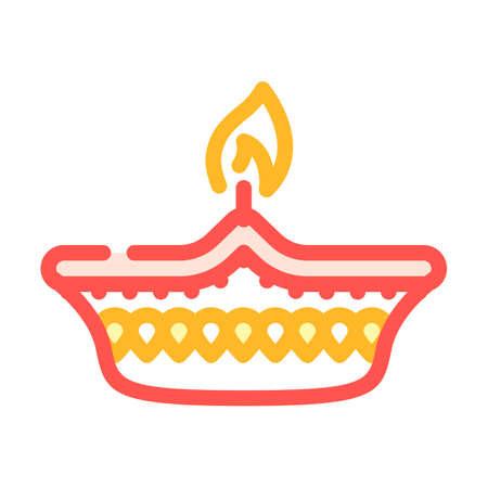 diwali holiday color icon vector. diwali holiday sign. isolated symbol illustrationのイラスト素材