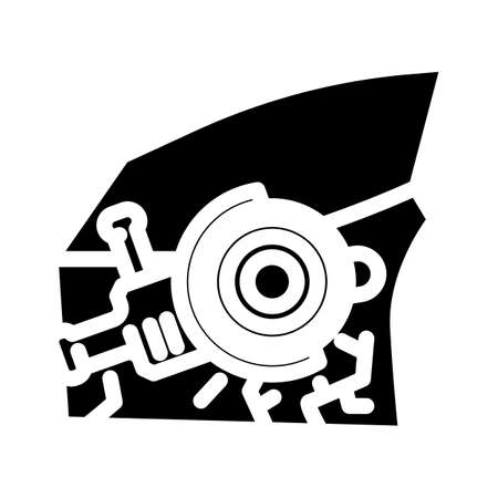removing scratches glyph icon vector. removing scratches sign. isolated contour symbol black illustrationのイラスト素材