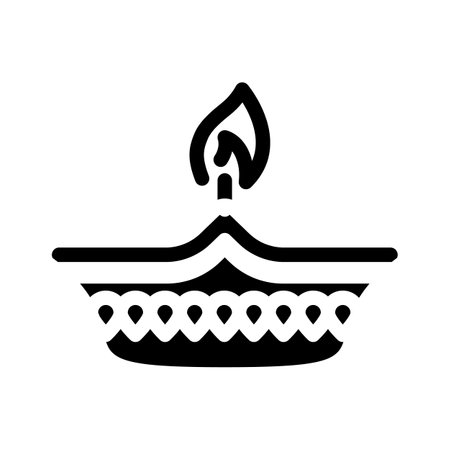 diwali holiday glyph icon vector. diwali holiday sign. isolated contour symbol black illustrationのイラスト素材