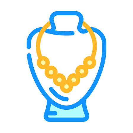 bijouterie accessory color icon vector. bijouterie accessory sign. isolated symbol illustrationのイラスト素材