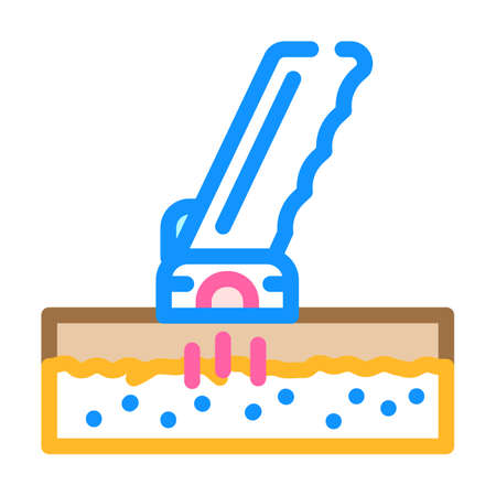 carbon peeling color icon vector. carbon peeling sign. isolated symbol illustrationのイラスト素材