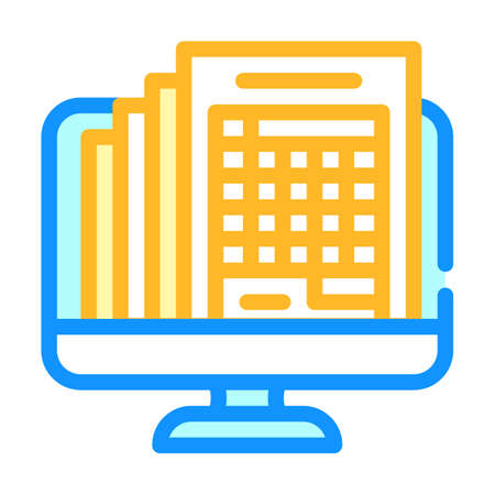 statement expertise color icon vector. statement expertise sign. isolated symbol illustrationのイラスト素材