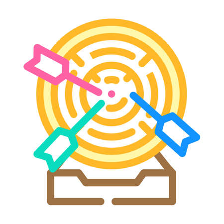 purpose targeting color icon vector. purpose targeting sign. isolated symbol illustrationのイラスト素材