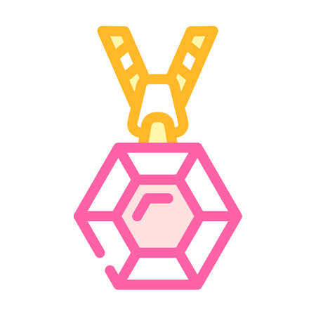 jewelry fashion accessory color icon vector. jewelry fashion accessory sign. isolated symbol illustrationのイラスト素材