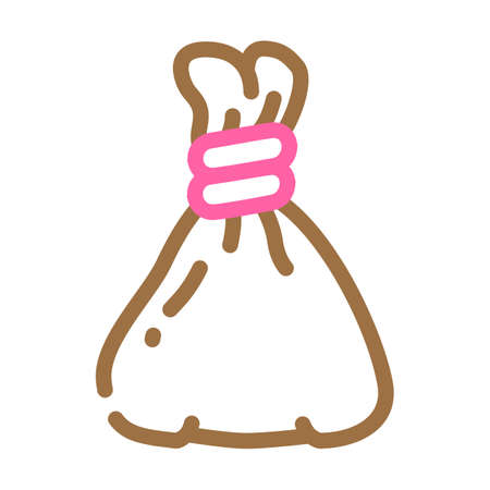 massage pouch color icon vector. massage pouch sign. isolated symbol illustrationのイラスト素材