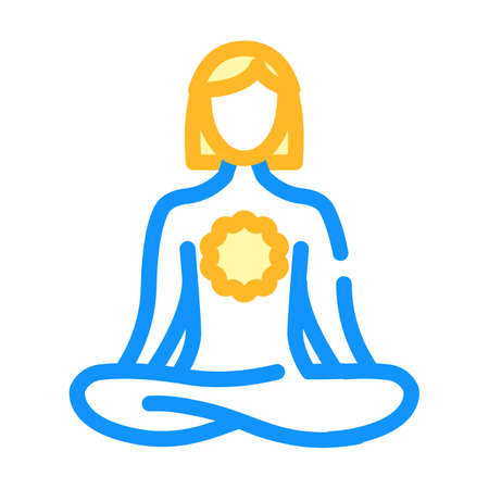 mantra meditation color icon vector. mantra meditation sign. isolated symbol illustrationのイラスト素材
