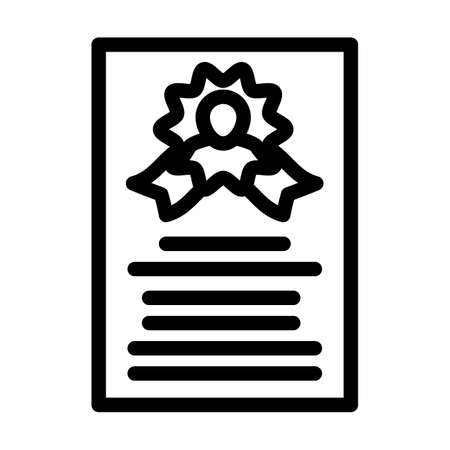 talent certificate of manager line icon vector. talent certificate of manager sign. isolated contour symbol black illustrationのイラスト素材
