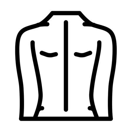back massage line icon vector. back massage sign. isolated contour symbol black illustrationのイラスト素材