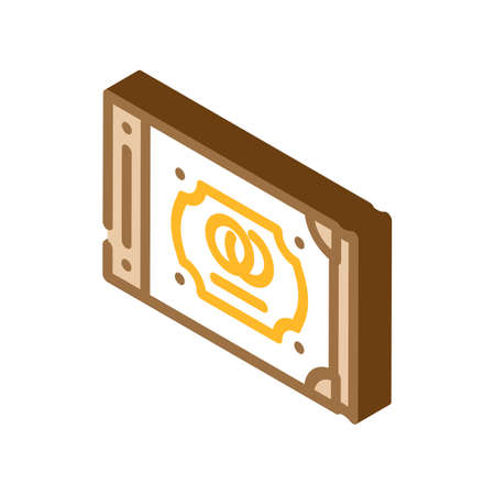 wedding album isometric icon vector. wedding album sign. isolated symbol illustrationのイラスト素材