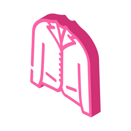 jacket clothes isometric icon vector. jacket clothes sign. isolated symbol illustrationのイラスト素材