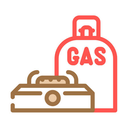 gas cooktop color icon vector. gas cooktop sign. isolated symbol illustrationのイラスト素材