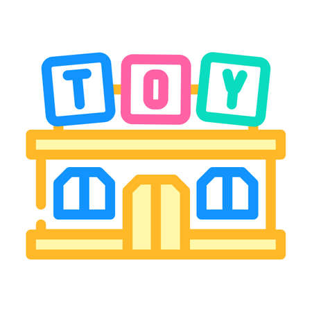 toy shop color icon vector. toy shop sign. isolated symbol illustrationのイラスト素材