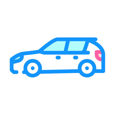 suv car type body color icon vector. suv car type body sign. isolated symbol illustrationのイラスト素材