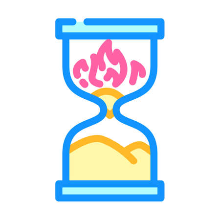 project deadline color icon vector. project deadline sign. isolated symbol illustrationのイラスト素材