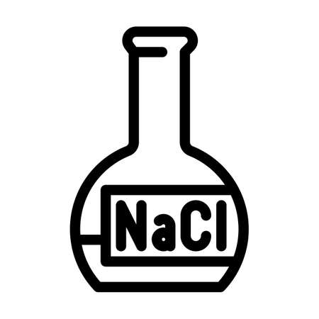 basic inorganics line icon vector. basic inorganics sign. isolated contour symbol black illustrationのイラスト素材