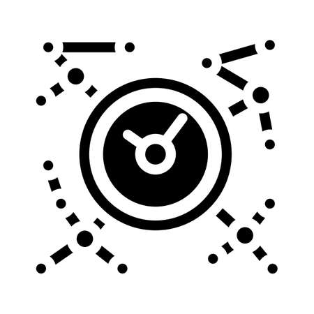 distribution of time across projects glyph icon vector. distribution of time across projects sign. isolated contour symbol black illustrationのイラスト素材
