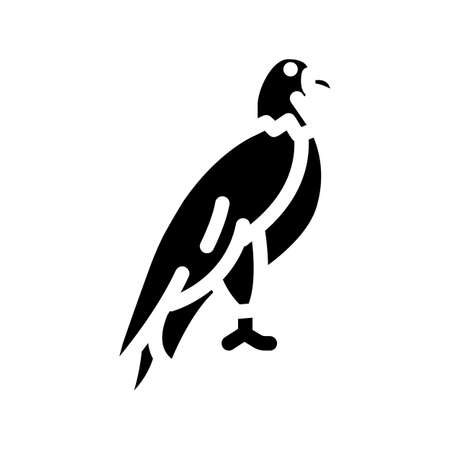 eagle bird glyph icon vector. eagle bird sign. isolated contour symbol black illustrationのイラスト素材