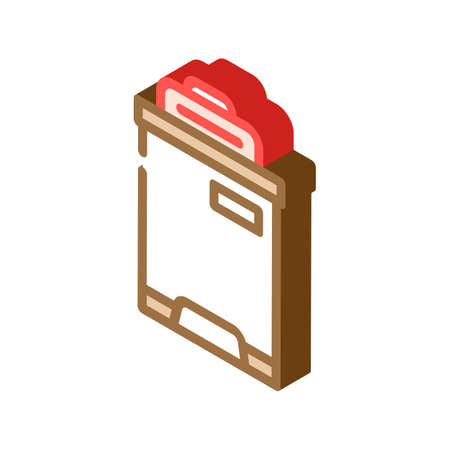 trash compactor isometric icon vector. trash compactor sign. isolated symbol illustrationのイラスト素材